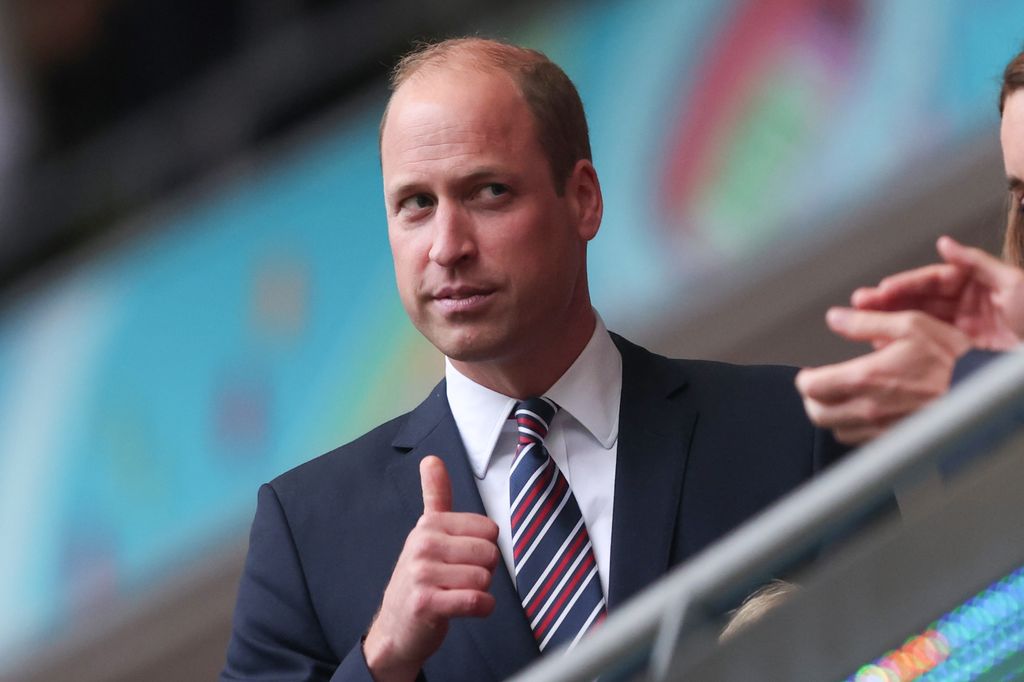 Prince William gives thumbs up at Euros 2020