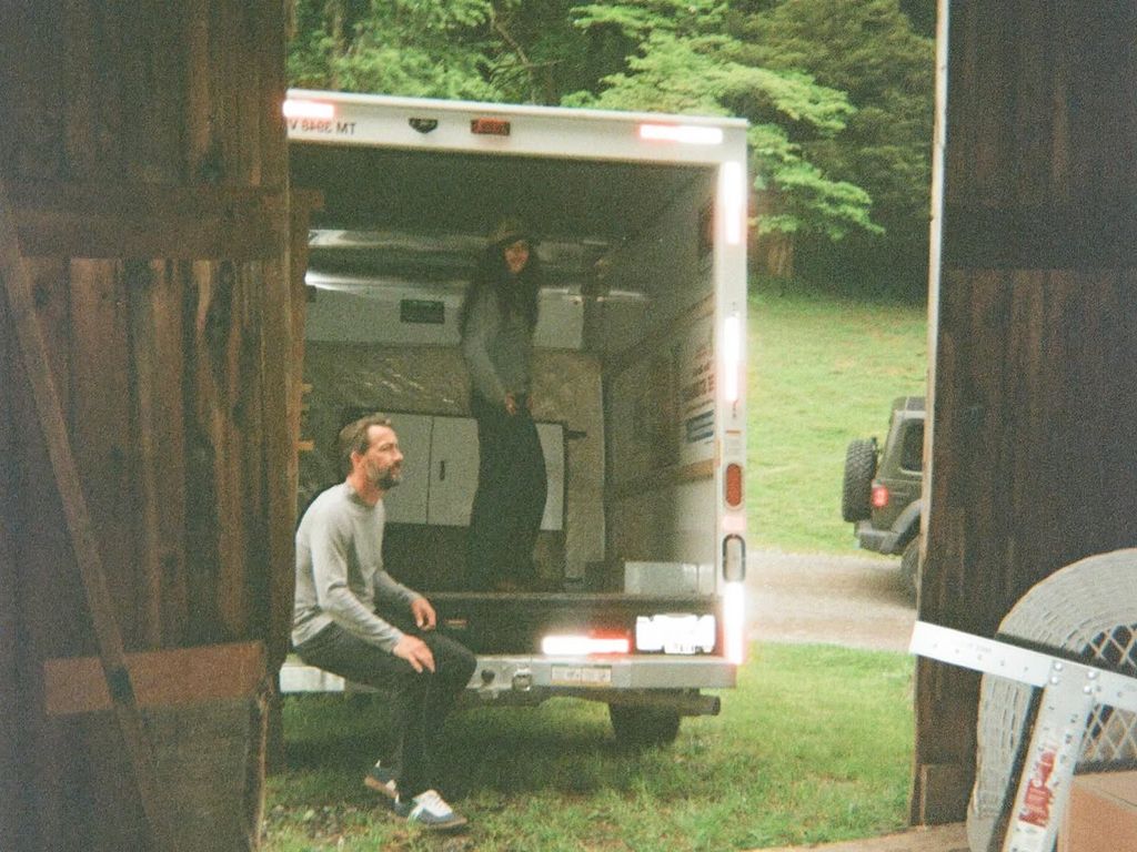 Andrew Shue was pictured helping ex-wife Amy Robach's daughter Ava move house