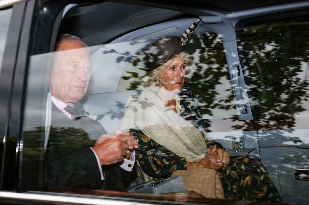 charles and camilla in car