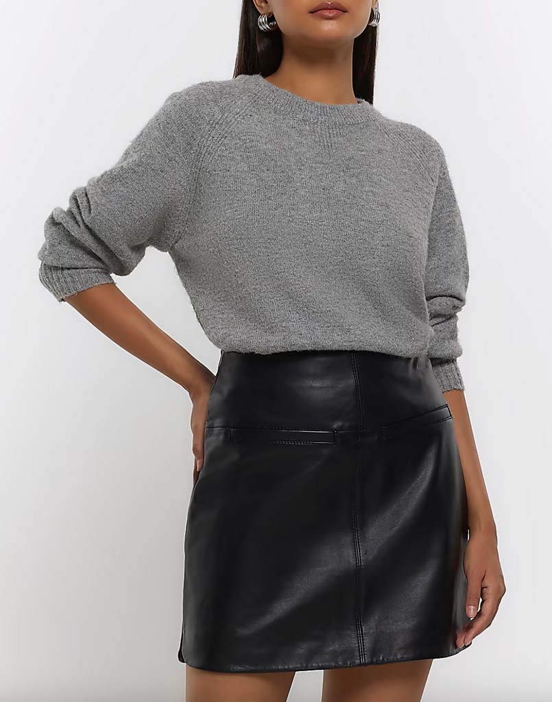 River Island leather skirt