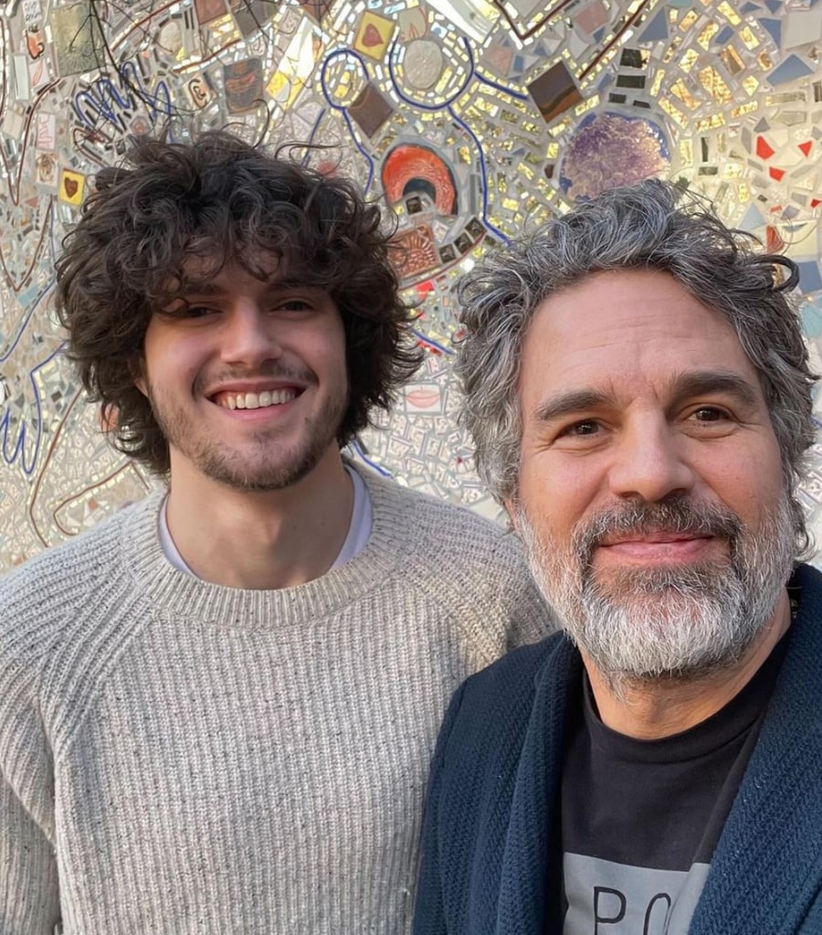 Photo shared by Mark Ruffalo on Instagram June 19, 2024 with his son Keen Ruffalo in honor of his 23rd birthday