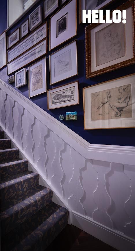staircase with gallery wall 