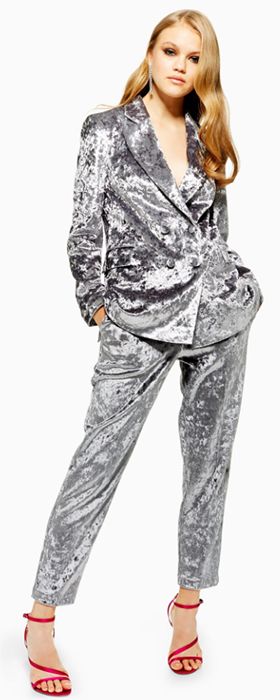 silver suit topshop