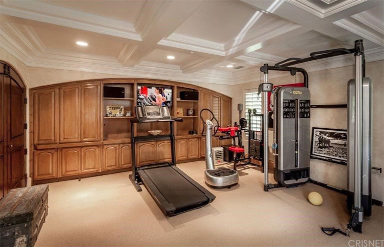 8 Charlie Sheen house gym