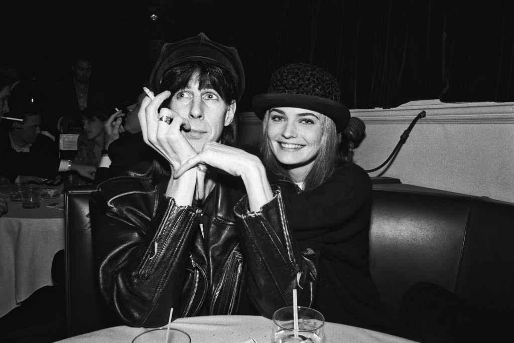 NEW YORK - APRIL 3:  American musician Ric Ocasek (L) and Czech supermodel Paulina Porizkova (R) pose for a photo at the party for the premiere of John Waters' film "Cry-Baby" on April 3, 1990 in New York City, New York