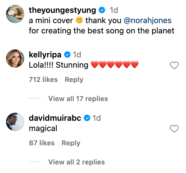 David Muir was one of the first to praise Lola's singing 