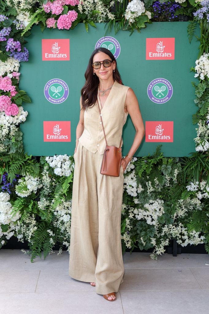 Lauren Silverman in a cream suit co-ord