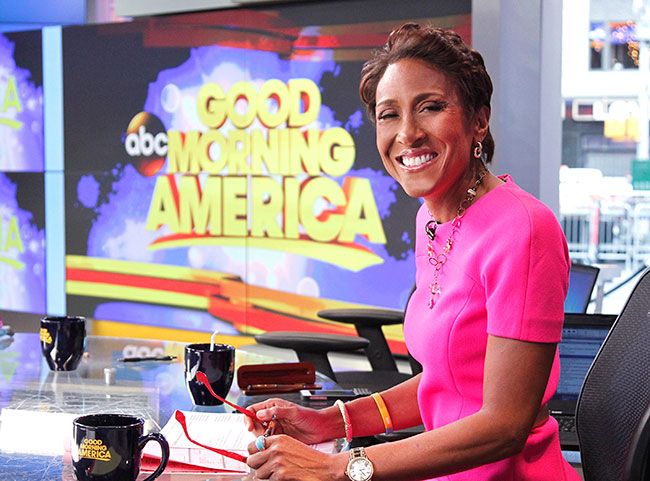 Robin Roberts at the desk on Good Morning America