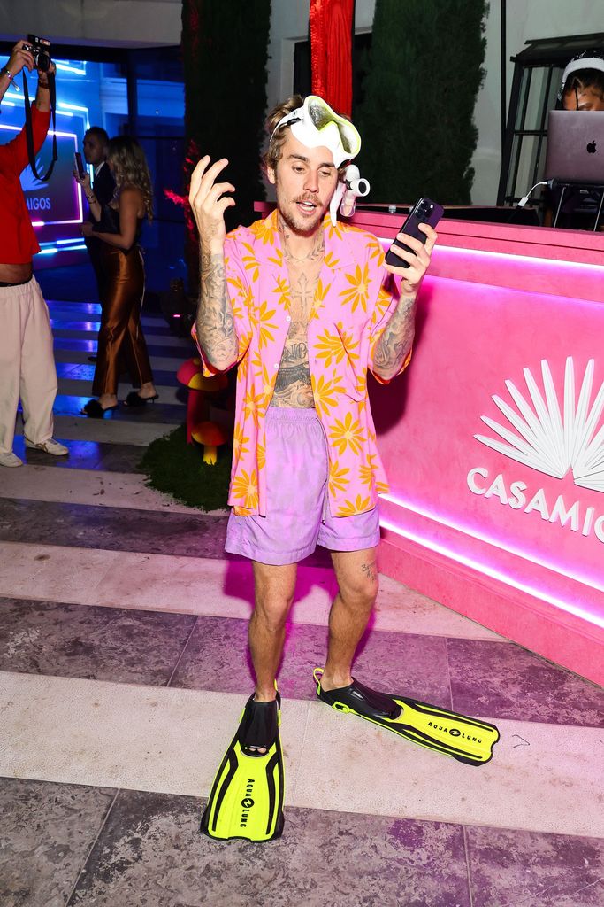 Justin Bieber attends the Annual Casamigos Halloween Party on October 27, 2023 in Los Angeles, California.