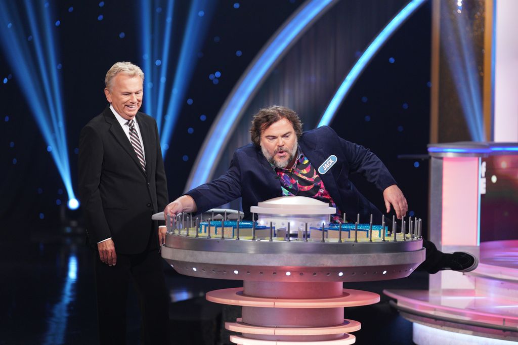 Jack Black takes part in a special holiday episode of Celebrity Wheel of Fortune