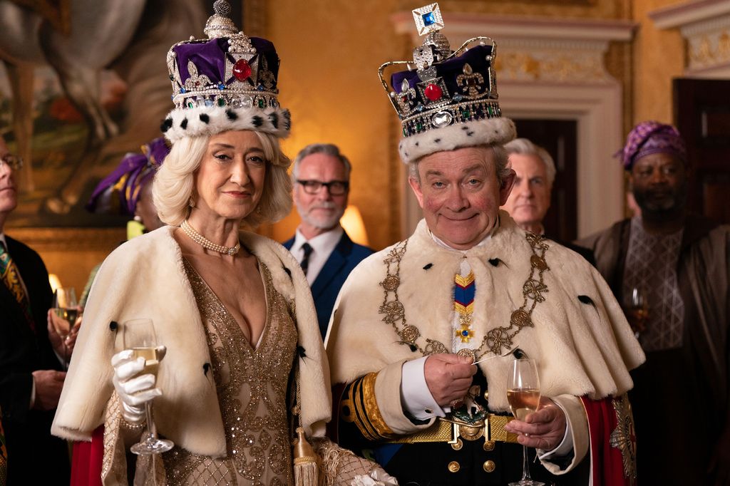 Haydn Gwynne as Camilla and Harry Enfield as Charles in The Windsors