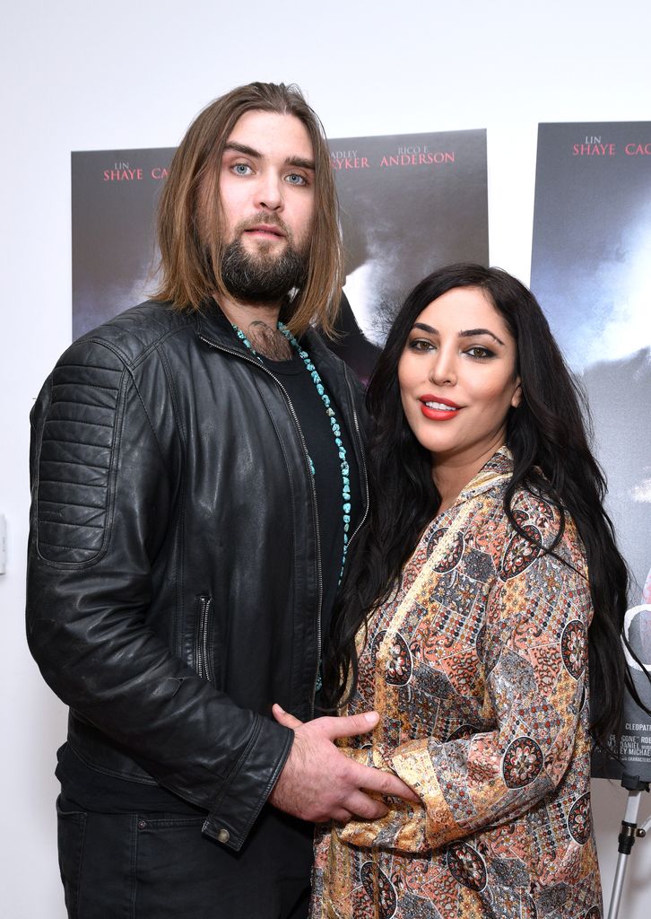 Weston Cage Coppola and Hila Aronian attend the premiere of "Get Gone" at Arena Cinelounge on January 24, 2020 