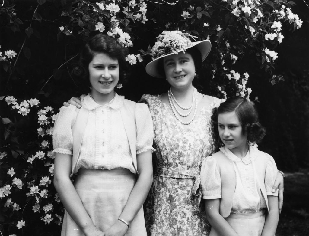 The Queen Mother with her daughters, Elizabeth and Margaret, in 1941