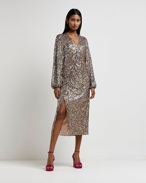 river island sequin dress
