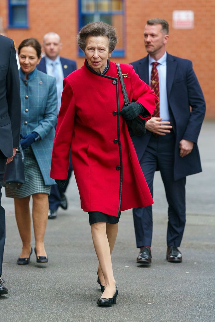 Princess Anne, Princess Royal arrives to attend a Rugby League Reception to thank the community for their work raising money for Motor Neuron Disease (MND) Association
