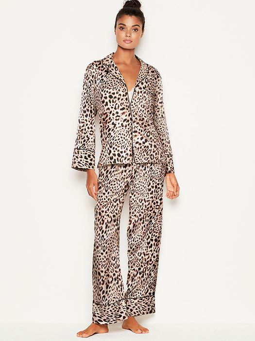 victoria secret leopard print pyjamas