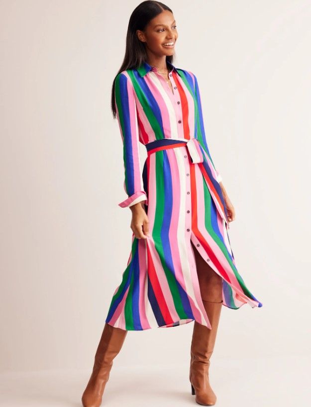 boden stripe shirt dress 