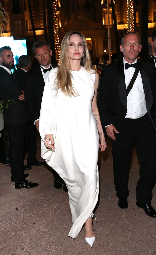 Angelina Jolie attends the photocall for the Chopard Trophy at the 78th annual Cannes Film Festival at Carlton Beach on May 16, 2025 in Cannes, France. (Photo by Gisela Schober/Getty Images)