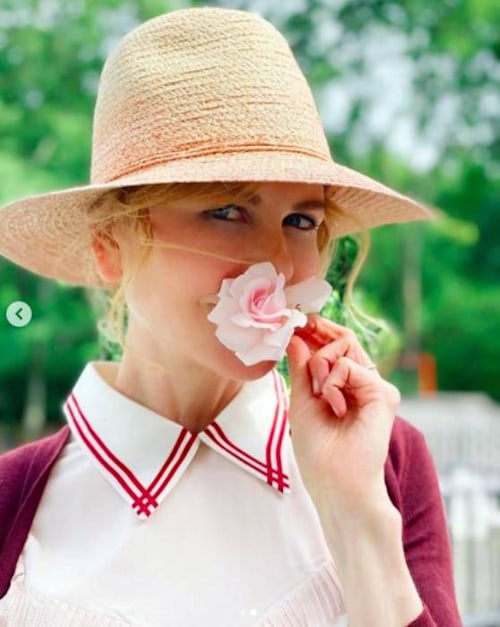 Nicole Kidman recovers from broken ankle inside her garden see