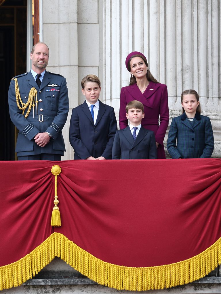 Wales family on balcony