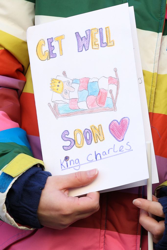 a get well card for King Charles