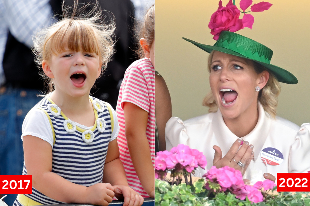 Mia Tindall and Zara Tindall cheering