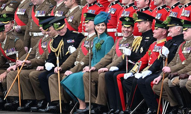 William and Kate with the Irish Guards