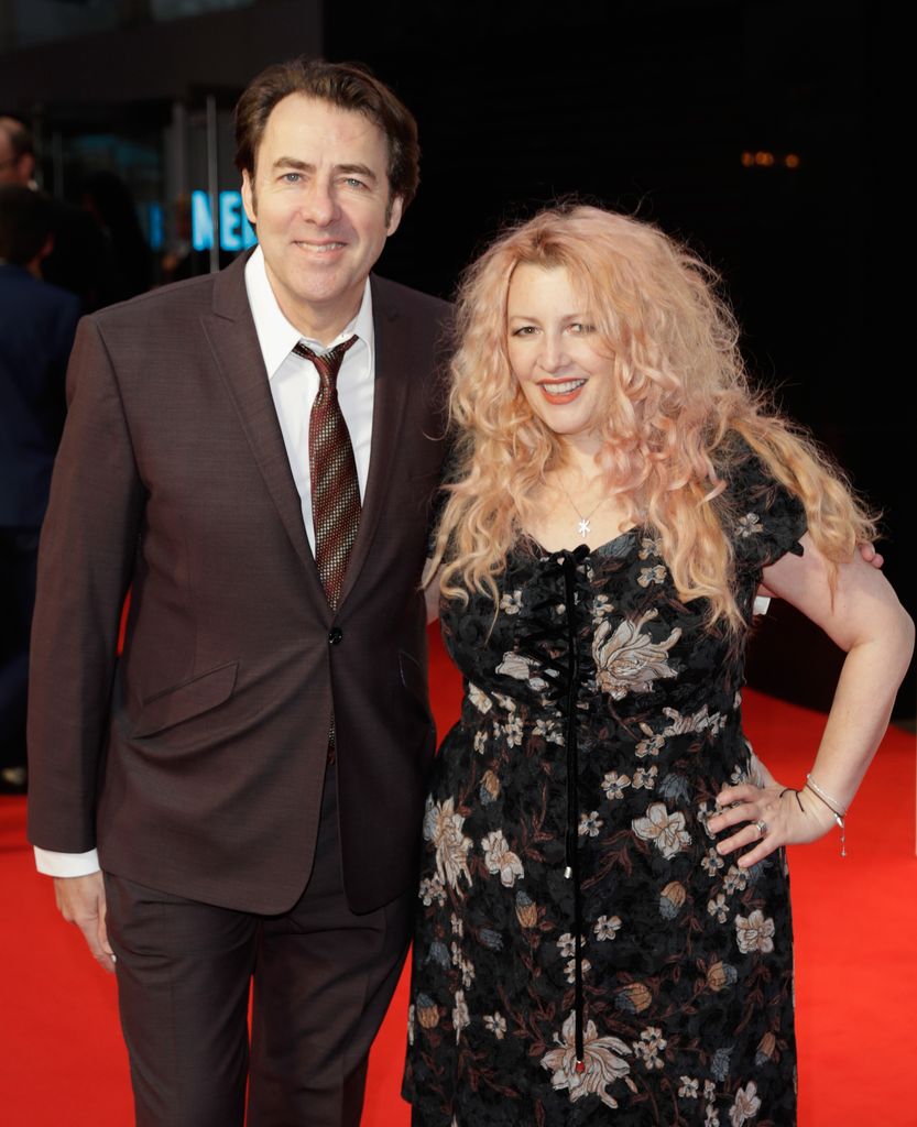 LONDON, ENGLAND - OCTOBER 13: Jonathan Ross and Jane Goldman attend the BFI Patron's Gala and UK Premiere of "Downsizing" during the 61st BFI London Film Festival at the Odeon Leicester Square on October 13, 2017 in London, England. (Photo by John Phillips/Getty Images for BFI)