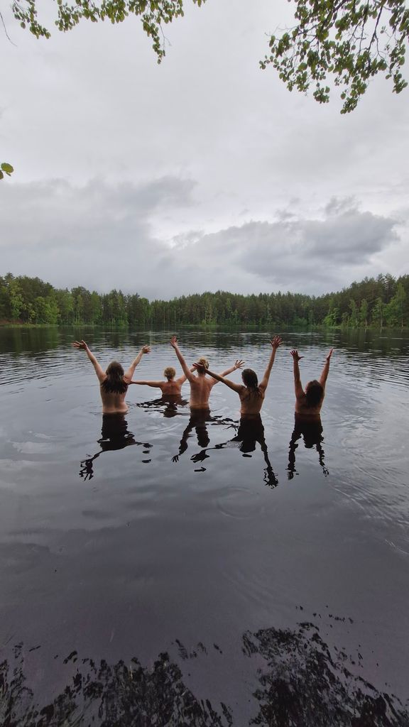 Skinny dipping in lakes is part of the Estonian culture