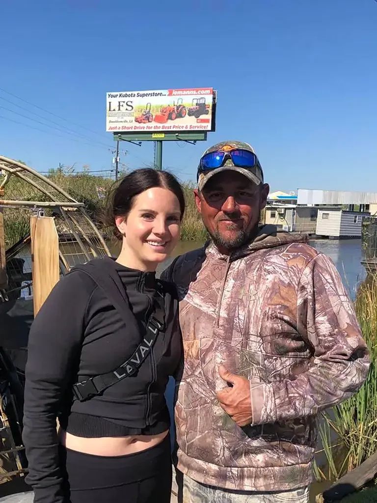 Lana Del Rey poses with now-husband Jeffrey in 2019