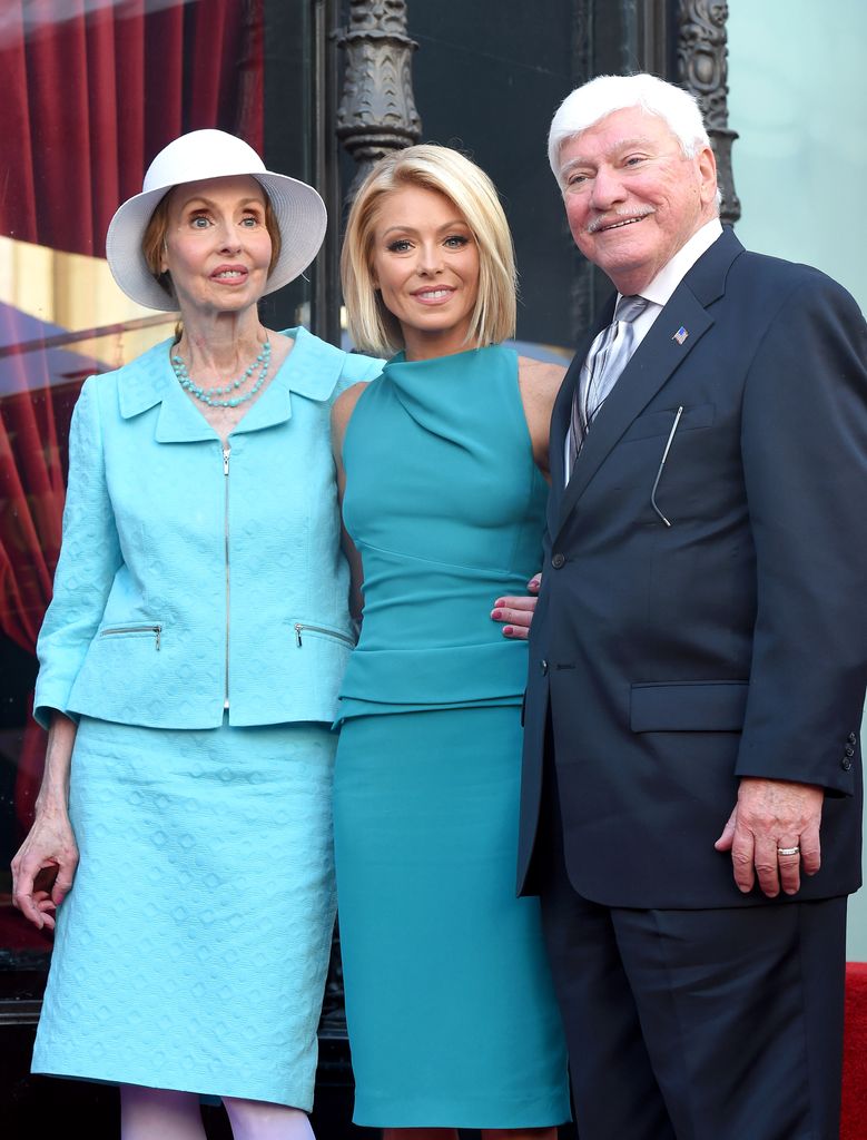 Kelly Ripa and mom Esther Ripa in matching teal outfits