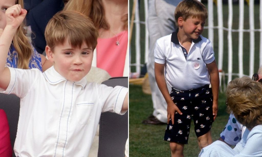 Prince Louis and Prince William dancing 