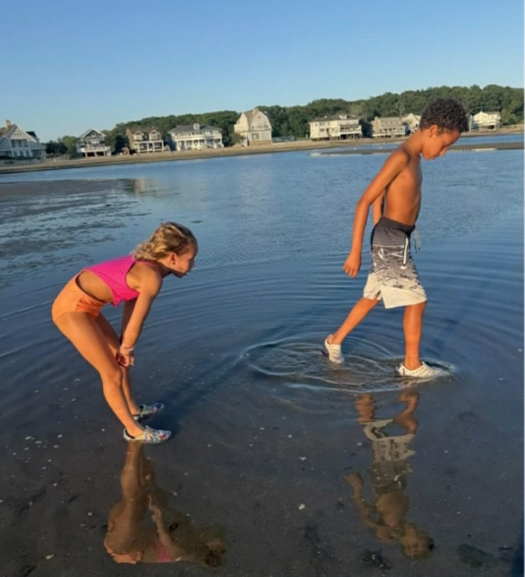 Photo shared by Craig Melvin on TODAY of his daughter Sybil and son Delano