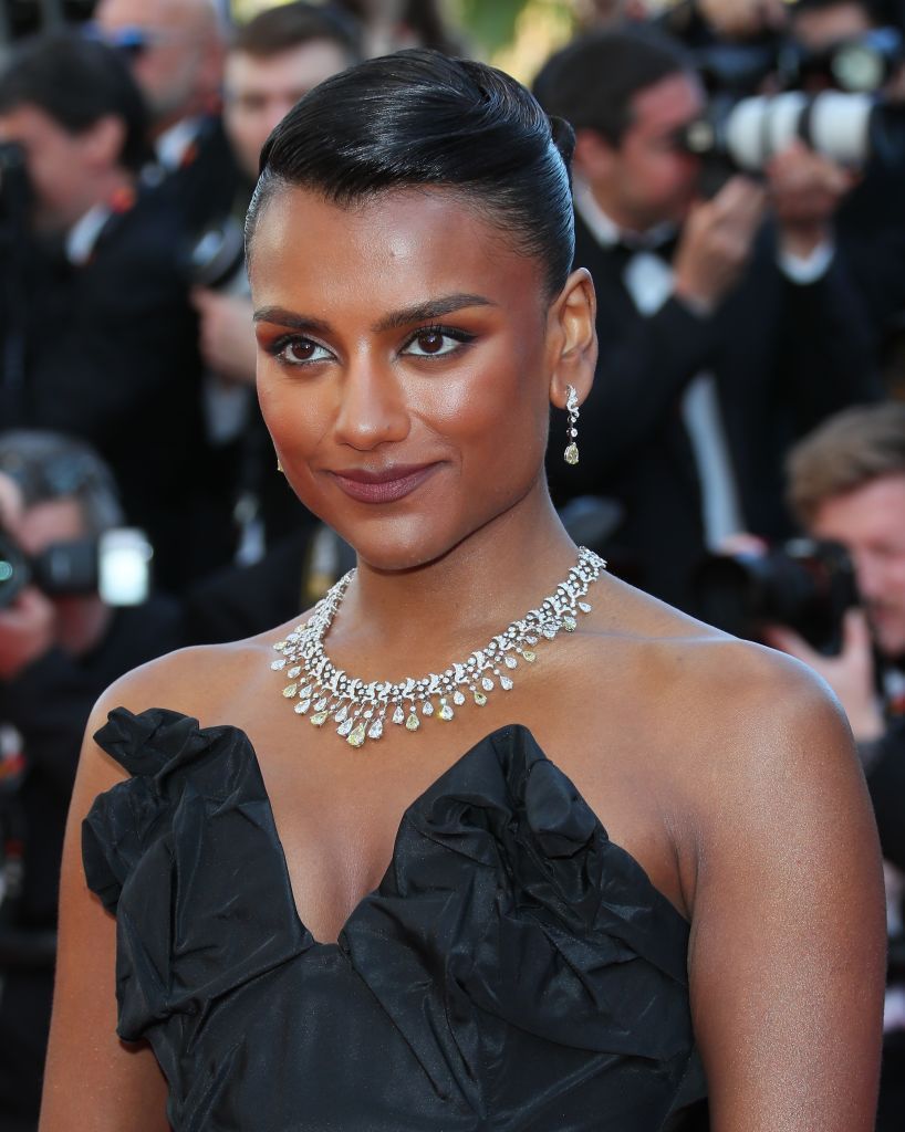 simone ahsley black dress at cannes 