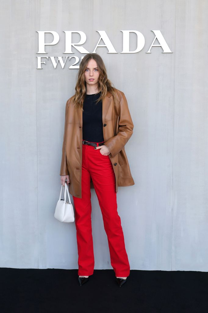 Maya Hawke at the Prada Fall/Winter 2025 Womenswear Fashion Show 
