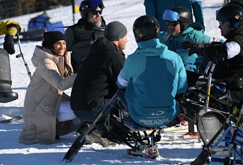 Prince Harry, Duke of Sussex and Meghan, Duchess of Sussex attend the Invictus Games One Year To Go Event on February 14, 2024 in Whistler, Canada
