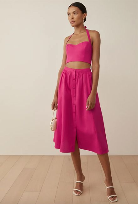 Reformation hot pink co ord