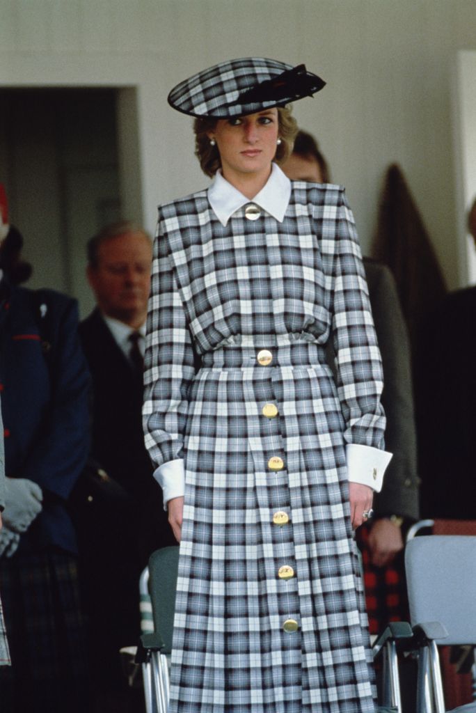 Princess Diana wore a Catherine Walker suit and hat to the Braemar Games, Scotland in 1989