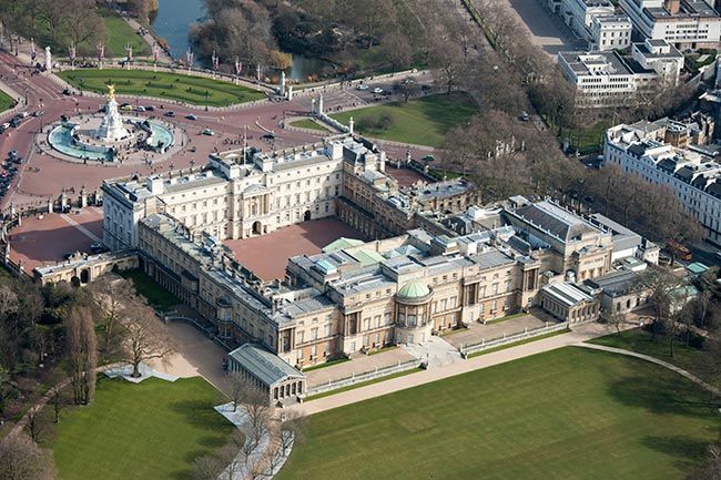 Buckingham Palace aerial shot