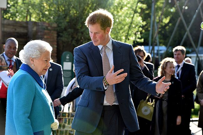 prince harry the queen chelsea flower show