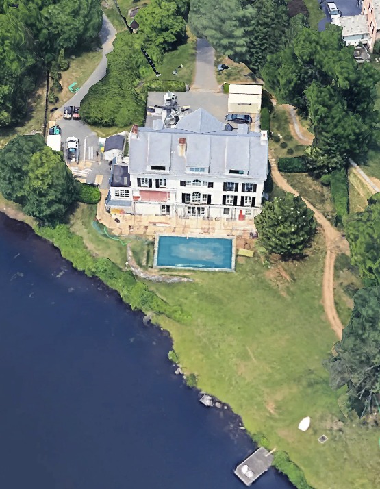 An aerial shot of Joe Biden's Wilmington home