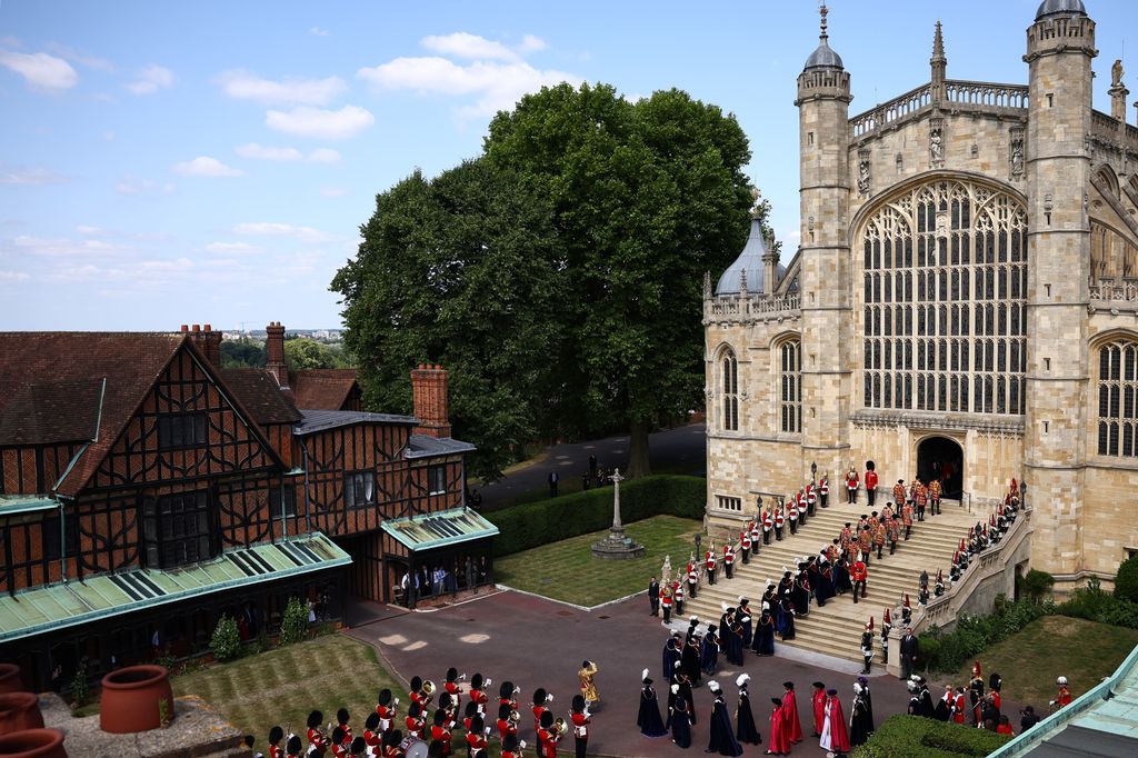 Procession on Garter Day at St George's Chapel