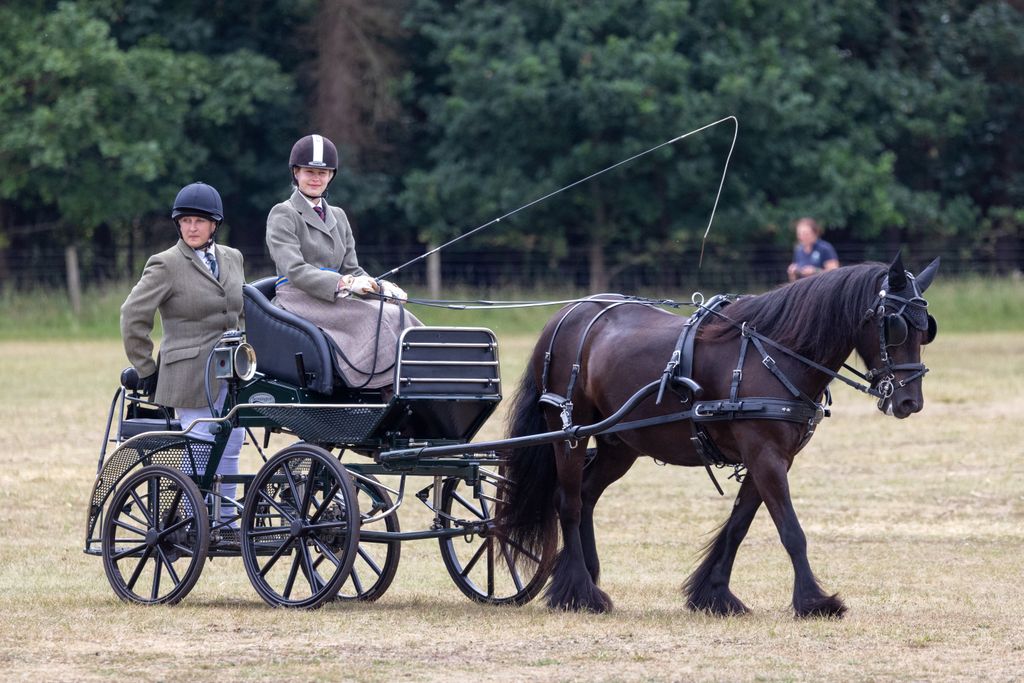 Lady Louise Windsor is at the Sandringham Horse Driving Trials in Norfolk 