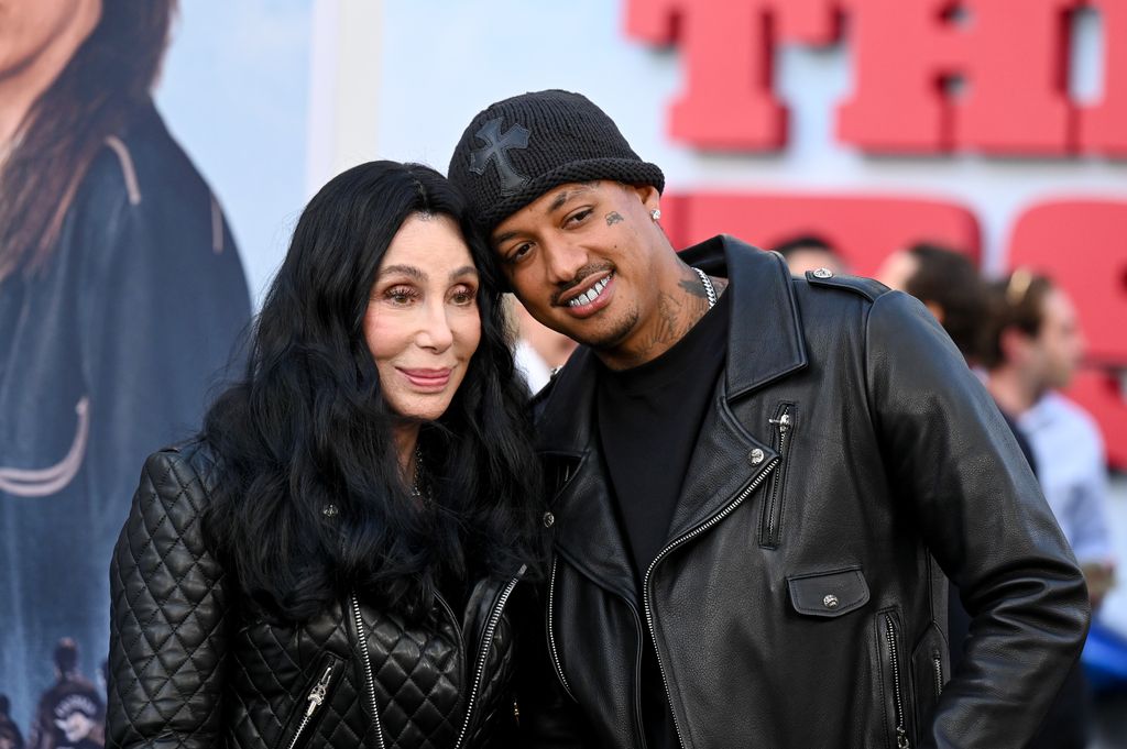 Cher and Alexander Edwards at "The Bikeriders" Los Angeles Premiere held at the TCL Chinese Theatre on June 17, 2024 in Hollywood, California (Photo by Gilbert Flores/Variety via Getty Images)