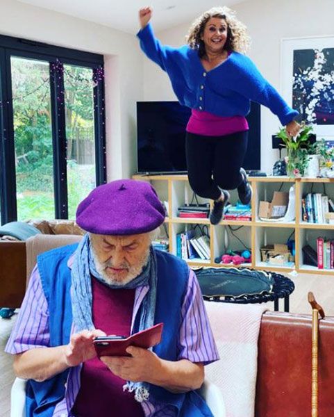 nadia sawalha jumping for joy dad