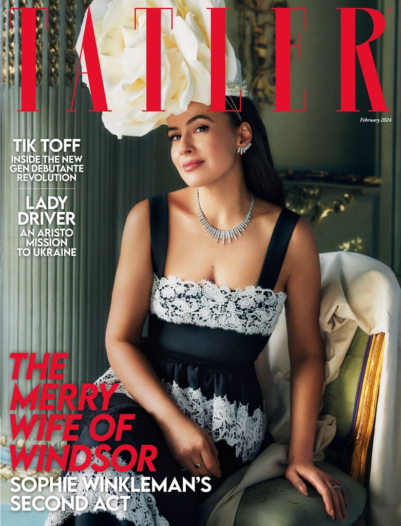 Sophie Winkleman graces the February cover of Tatler magazine
