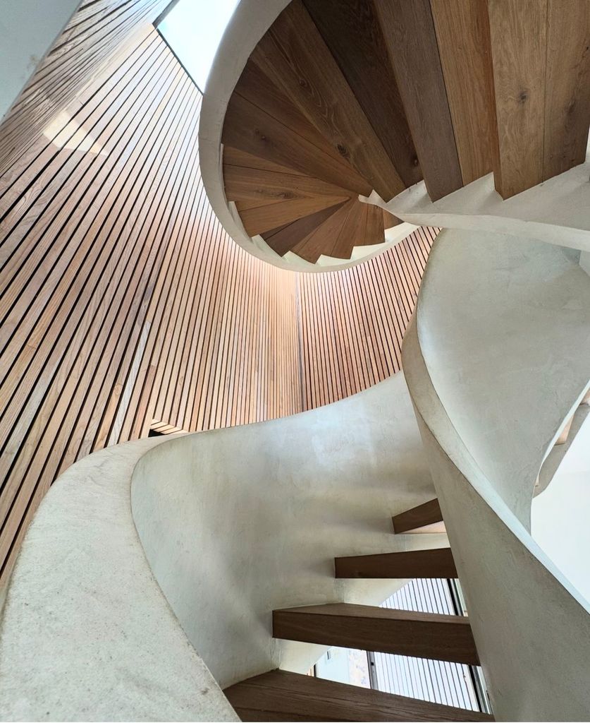 The property's spiral staircase is truly mesmerising