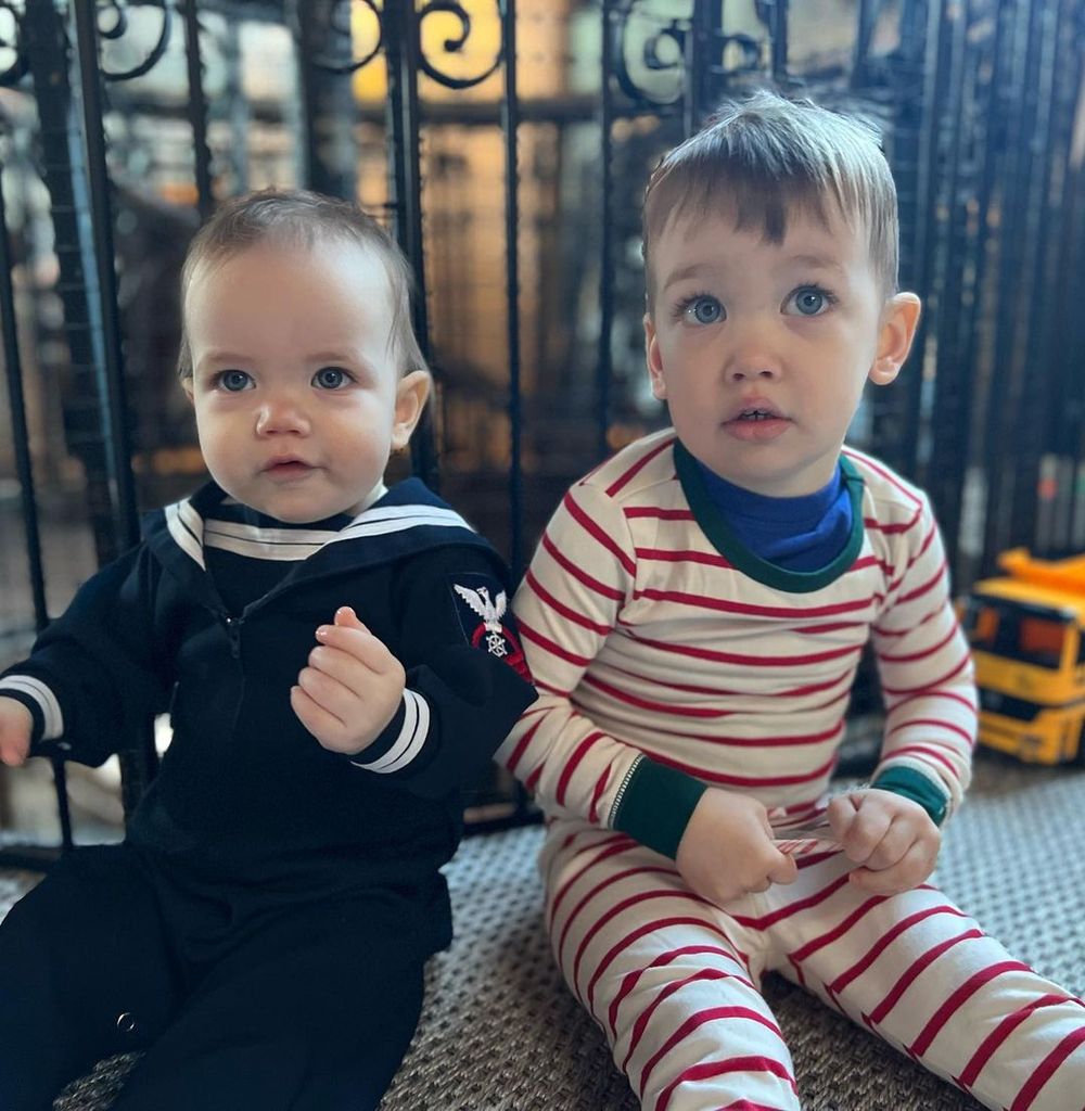 Anderson Cooper's sons Sebastian (left) and Wyatt (right) on Christmas Day 2022