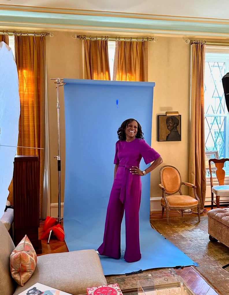 Photo shared by Deborah Roberts on Instagram June 6, 2024, on a photoshoot for Brain & Life Magazine