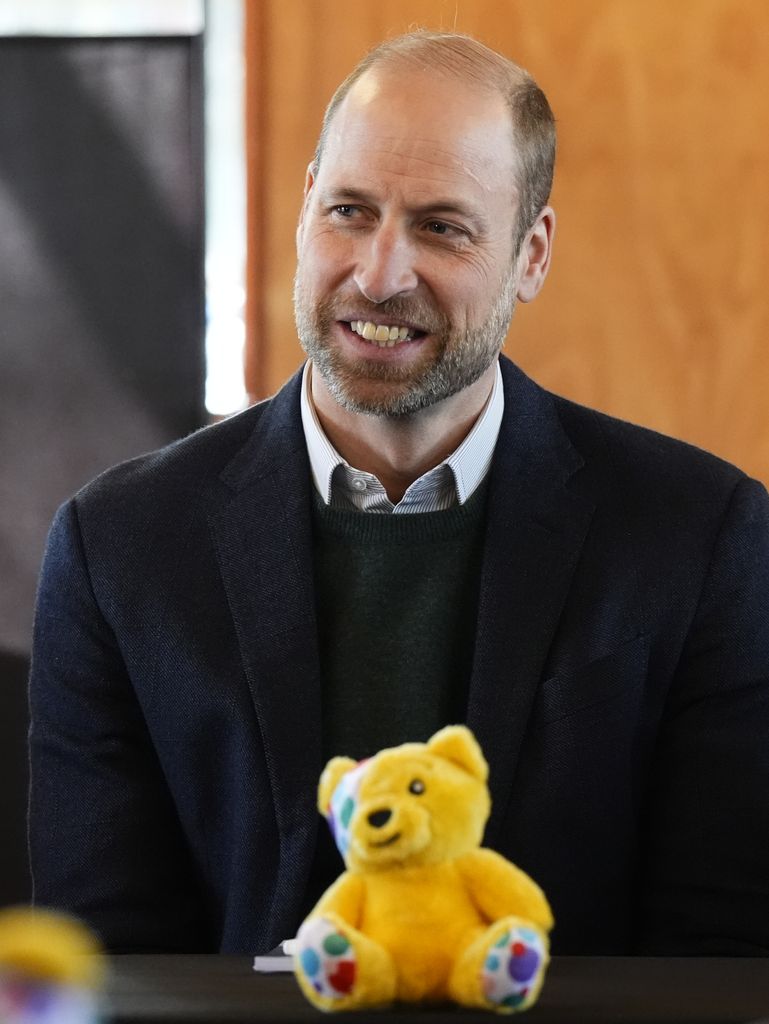 Prince William, Prince of Wales takes part in a roundtable discussion during a visit to BBC Children In Need on January 28, 2026